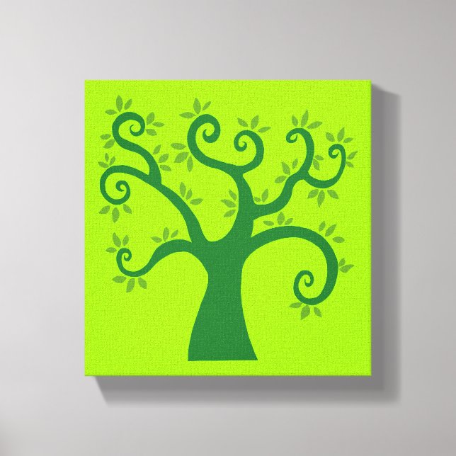 Green Tree graphic causes environment fairytale Canvas Print (Front)