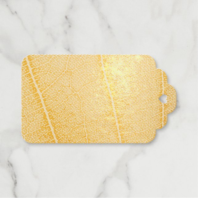 Green Tree Leaf Foil Gift Tags (Front (Horizontal))