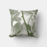 Green Tree Leaves Throw Pillow at Zazzle