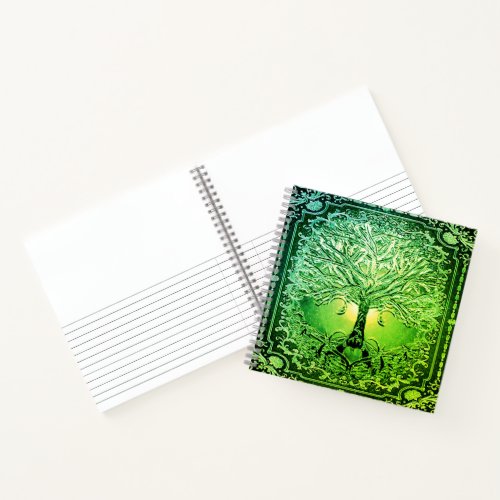 Green Tree of Life Ancient Rustic  Notebook