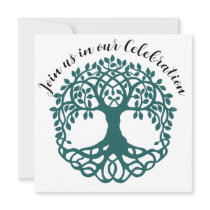 Green Tree of life End of Treatment Cancer  Invitation