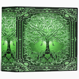 Green Tree of Life Heart Inner Light 3 Ring Binder