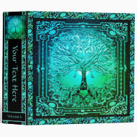 Green Tree of Life Inner Light 3 Ring Binder