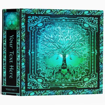 Green Tree Of Life Inner Light 3 Ring Binder by thetreeoflife at Zazzle