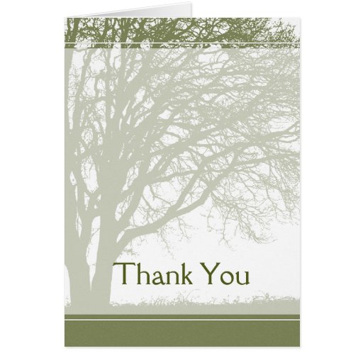 Green Tree of Life Thank You Card | Zazzle