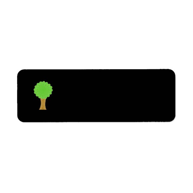 Green Tree. On black background. Label (Front)