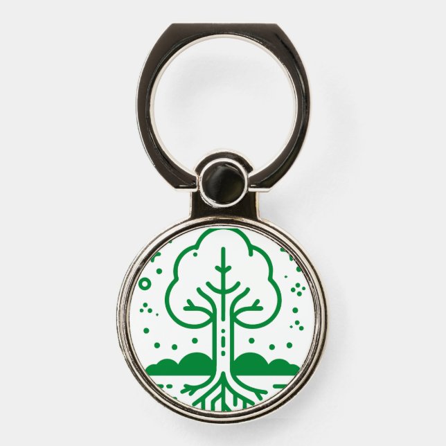 Green tree phone ring stand (Front)