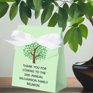 Green Tree Picnic Family Reunion Custom Party Favor Boxes