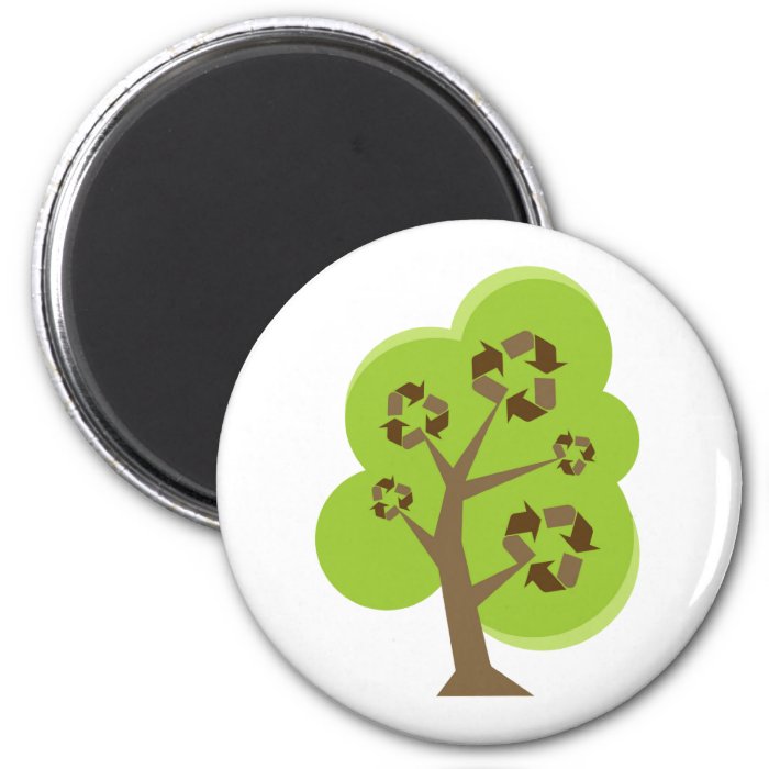 Green Tree Recycle Magnets