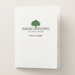 Green Tree Service Lawn Care Landscaping Pocket F Folder