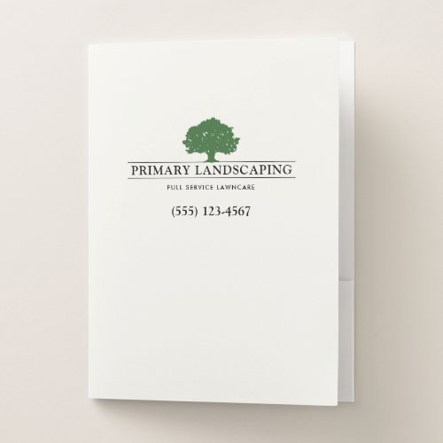 Green Tree Service  Lawn Care Landscaping Pocket F Pocket Folder