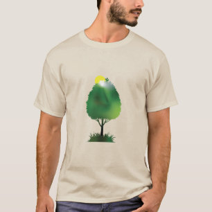 Green Tree Sunrise Nature Growth Eco Lover T-Shirt