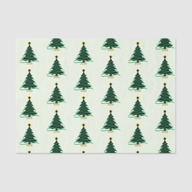 Green Tree Tissue Paper (Front)