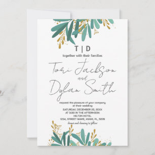 Green Tree Wedding Invitations