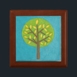 Green Tree with Yellow Leaves by Chariklia Zarris Gift Box<br><div class="desc">Chariklia Zaris created this work depicting a lovely green tree with yellow leaves. Its trunk just begs to be leaned against, its branches aching to be climbed. Order your copy and place it on your favorite wall!</div>