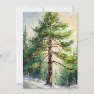 Green Trees And Nature Holiday Card