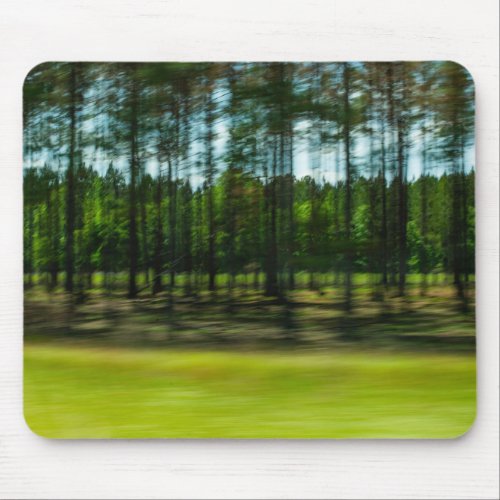 Green Trees Blue Sky Landscape Motion Blur Mouse Pad
