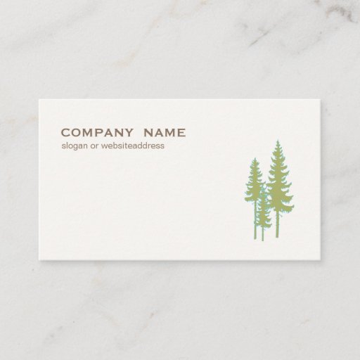 Customizable Green Trees Business Card
