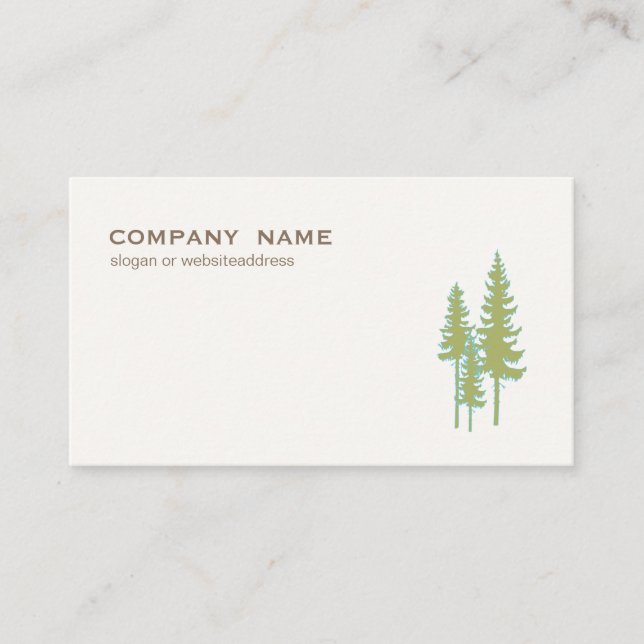 Green Trees Evergreen Nature and Landscaping Business Card (Front)