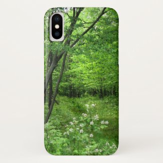 Green Trees Forest Nature Hiking iPhone X Case