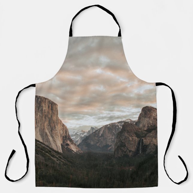 GREEN TREES NEAR BROWN MOUNTAIN UNDER CLOUDY SKY D APRON (Front)