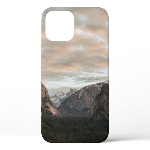 GREEN TREES NEAR BROWN MOUNTAIN UNDER CLOUDY SKY D iPhone 12 CASE