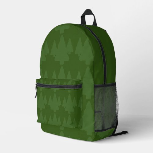  Green Trees On Green Printed Backpack
