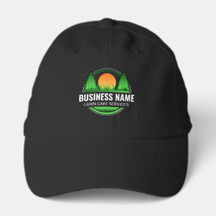 Green Trees Sun Logo Lawn Care Services Performance Cap