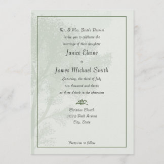 Green Trees Wedding Invitations