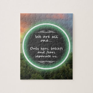 Green Trees with Quote Jigsaw Puzzle