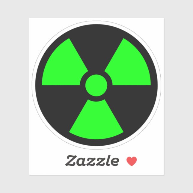 Green Trefoil Symbol on Black Background  Sticker (Sheet)