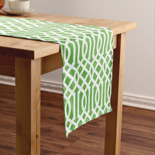 Green Trellis Short Table Runner