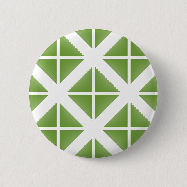 Green Trendy Triangle Pattern Button (Front)