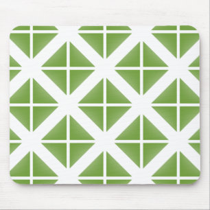 Green Trendy Triangle Pattern Mouse Pad