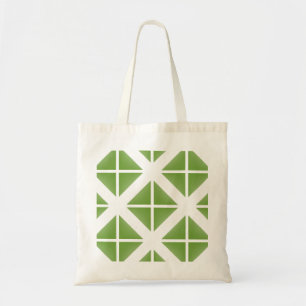 Green Trendy Triangle Pattern Tote Bag