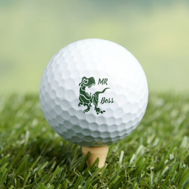 Green Trex the Boss Dino Golf Balls (Insitu Tee)