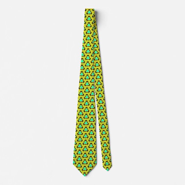 Green Triangle Pattern Neck Tie (Front)