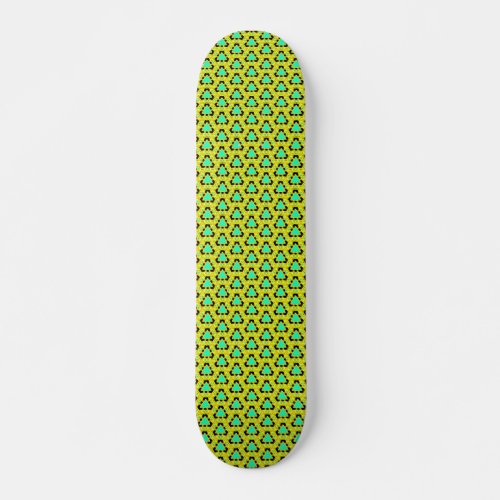 Green Triangle Pattern Skateboard Deck