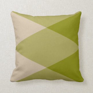 Green Triangles Throw Pillow