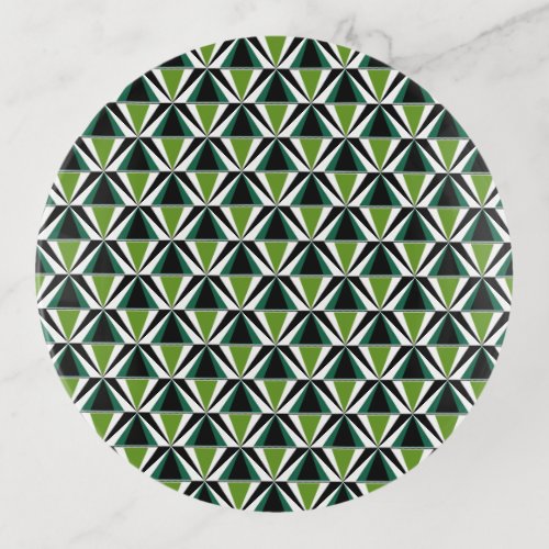 Green Triangles Trinket Tray