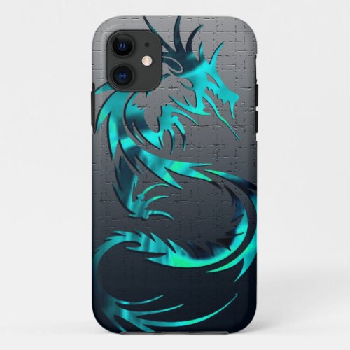 green tribal dragon phone case