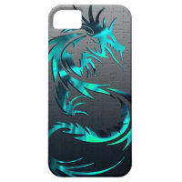 green tribal dragon phone case
