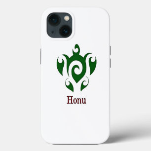 Green Tribal Hawaiian Sea Turtle iPhone 13 Case