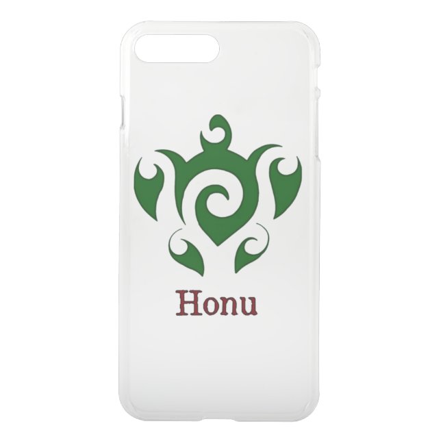 Green Tribal Hawaiian Sea Turtle Uncommon iPhone Case (Back)