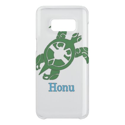 Green Tribal Honu Sea Turtle on White Uncommon Samsung Galaxy S8 Case