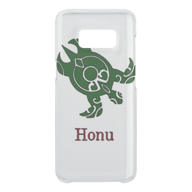 Green Tribal Sea Turtle on White Uncommon Samsung Galaxy Case (Back)