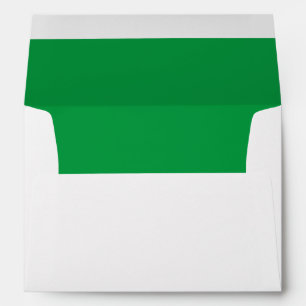 Green Trim Script Return Address Mailing Envelope