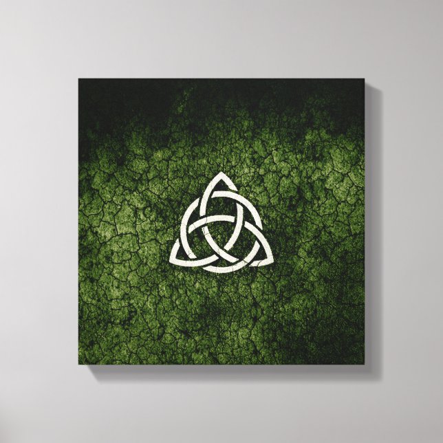 Green Triquetra Canvas Print (Front)