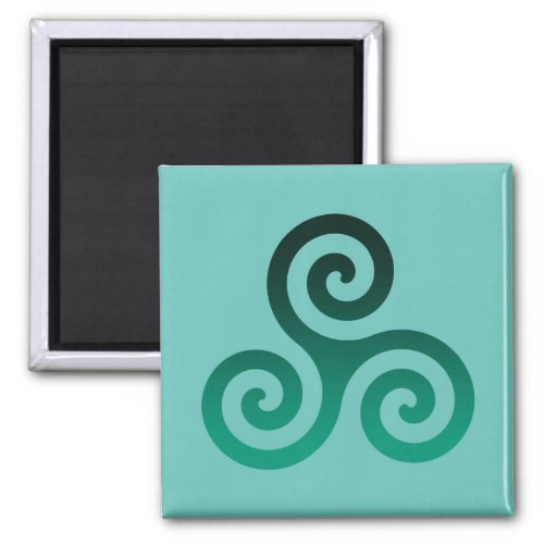 Green Triskele Ancient Celtic Symbol Mint Magnet