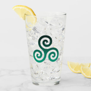 Green Triskele Glass